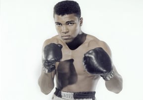 Muhammed-Ali with Gloves Up